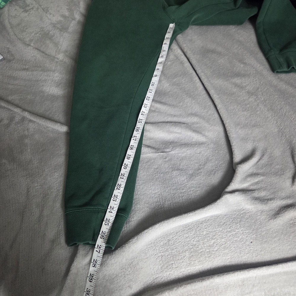 Nike Pants Mens Small Green Fleece Joggers Sweatpants Cuffed Swoosh Logo Casual - Picture 10 of 14